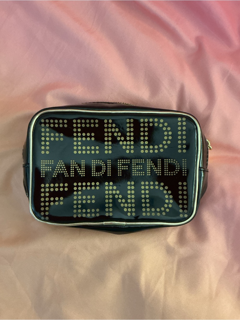 Fendi Perfumes Black Patent 'Fan di Fendi' Cosmetic Case